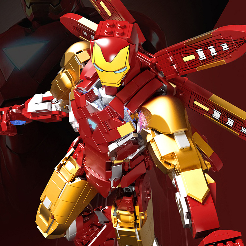 Đồ Chơi Lắp Ráp Xếp Hình Mô Hình Robot iRon Man Mark 85 Tỉ Lệ 1:8 Trong Avengers 4 Endgame 6009 Với 1290 PCS