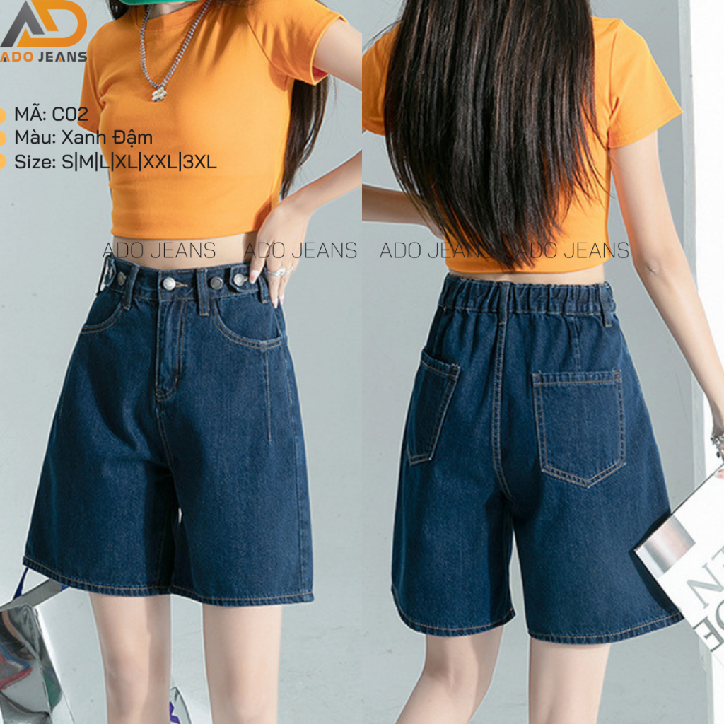 Quần Jean nữ lưng chun co giãn có bigsize 3XL, quần bò lửng lưng thun co giãn phong cách Hàn Quốc (Mã C02) | BigBuy360 - bigbuy360.vn