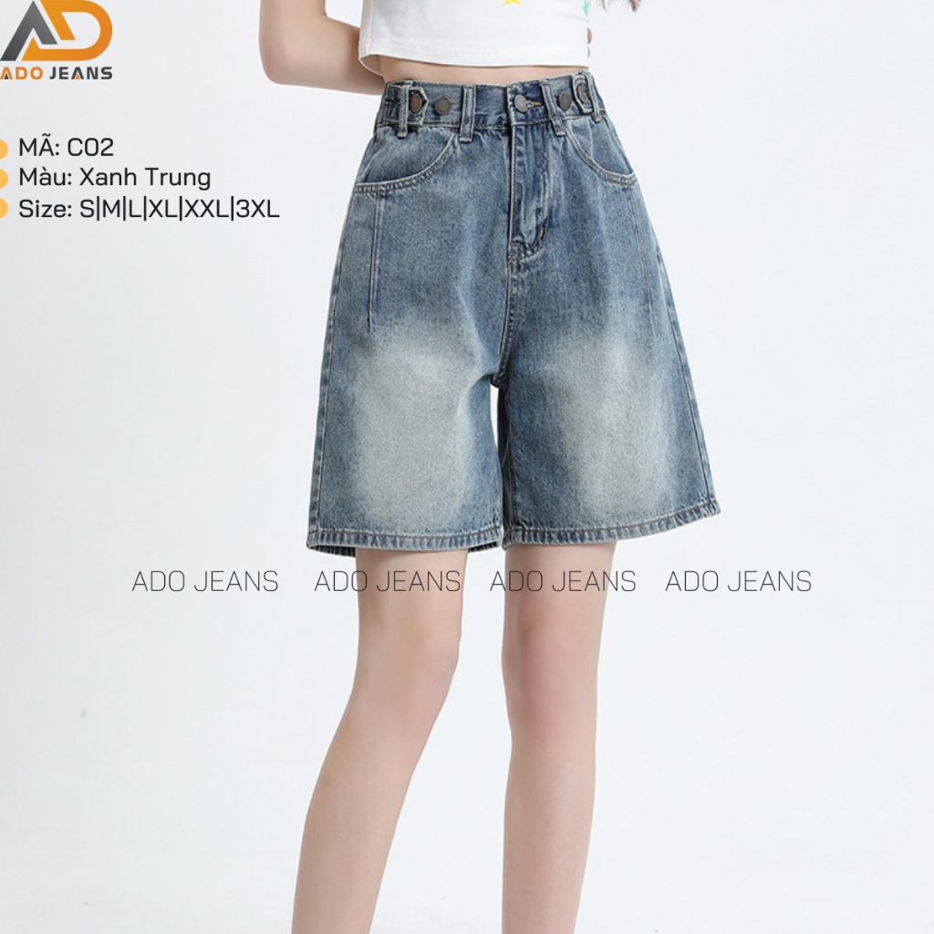 Quần Jean nữ lưng chun co giãn có bigsize 3XL, quần bò lửng lưng thun co giãn phong cách Hàn Quốc (Mã C02) | BigBuy360 - bigbuy360.vn