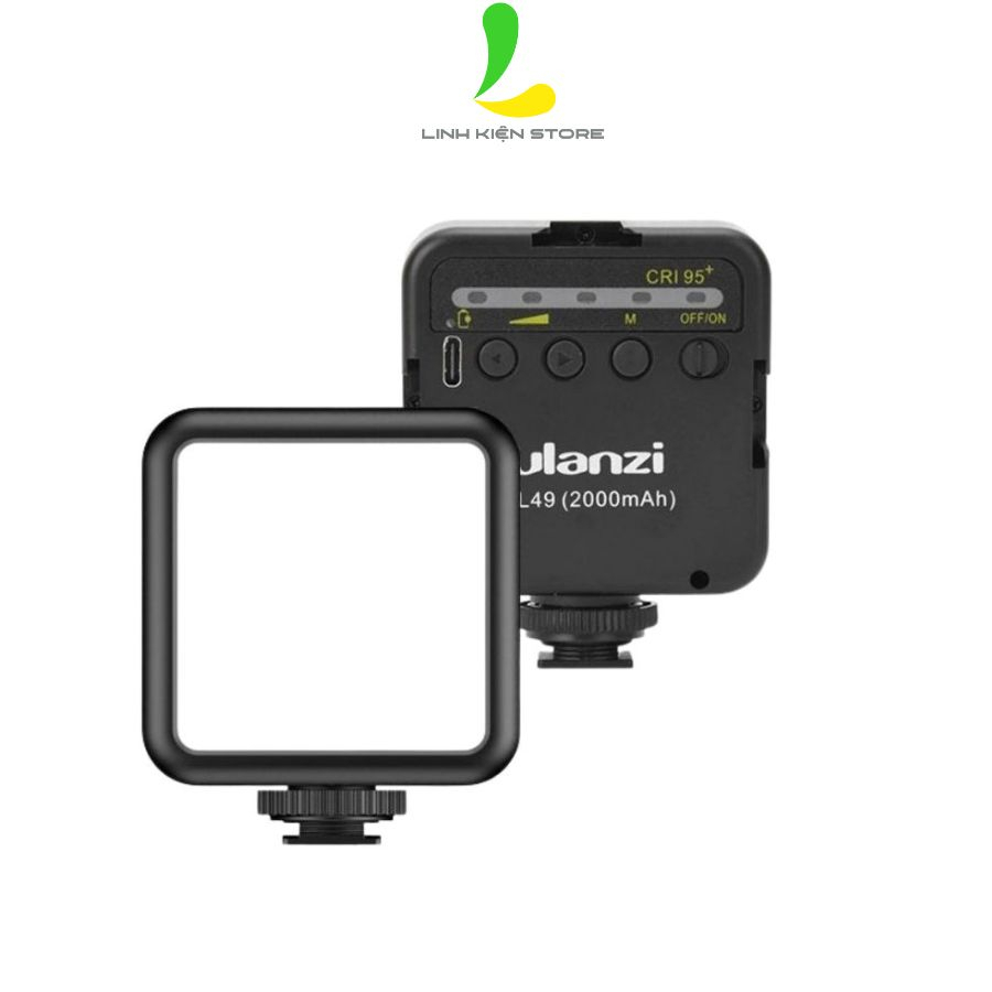 Đèn hỗ trợ quay phim chụp ảnh ULANZI VL49 - Thiết bị chiếu sáng chuyên dụng cho máy ảnh, điện thoại hỗ trợ 4 mức sáng