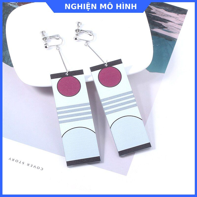 Khuyên tai cosplay Thanh gươm diệt quỷ Kimetsu No Yaiba bông tai Tanjiro Nezuko Shinobu Zenitsu Shinobu