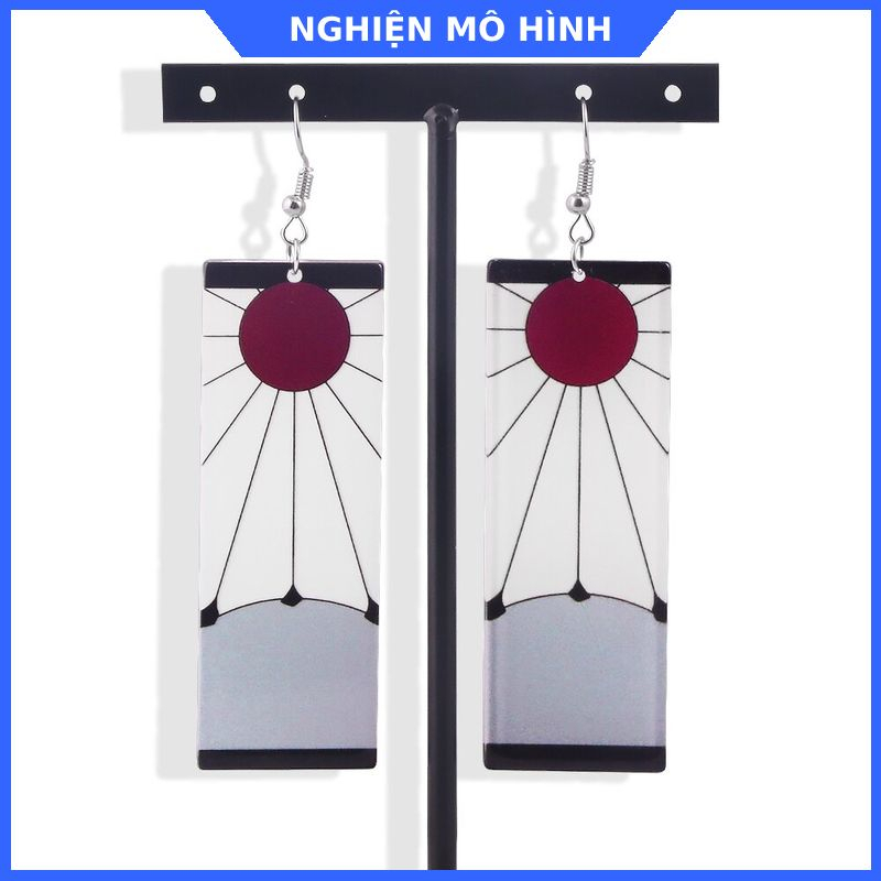 Khuyên tai cosplay Thanh gươm diệt quỷ Kimetsu No Yaiba bông tai Tanjiro Nezuko Shinobu Zenitsu Shinobu
