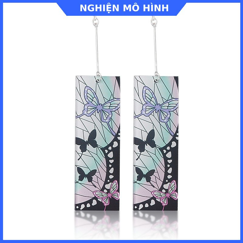 Khuyên tai cosplay Thanh gươm diệt quỷ Kimetsu No Yaiba bông tai Tanjiro Nezuko Shinobu Zenitsu Shinobu
