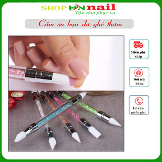 01 chiếc Cọ silicon 02 đầu (ngẫu nhiên) sử dụng hỗ trợ trang trí móng làm nail shop hnnail