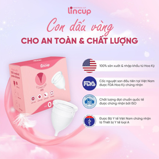 Cốc nguyệt san Lincup, cốc nguyệt san silicon y tế đạt chuẩn FDA, mềm mại