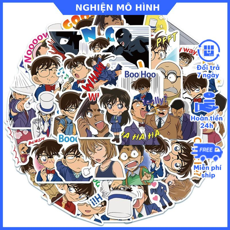 Sticker thám tử lừng danh Conan siêu đẹp miếng dán decal Kaito Kid siêu đạo chích