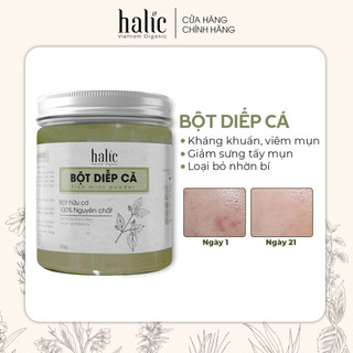 Bột Diếp Cá đắp mặt nạ nguyên chất Halic Organic 125G ngừa thâm, xóa nám tàng nhang, ngăn ngừa mụn ẩn hiệu quả