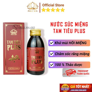 Nước súc miệng thảo dược tam tiêu plus, giúp thơm miệng, khử mùi hôi miệng hiệu quả, đậm đặc hơn 25% loại thường