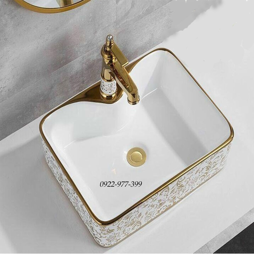 Chậu Rửa Mặt Lavabo Đặt Bàn,Lavabo Đặt Bàn Đá Vuông,Bồn Rửa Tay Đặt Bàn Đá Họa Tiết,Lavabo Đặt Bàn Giá Rẻ