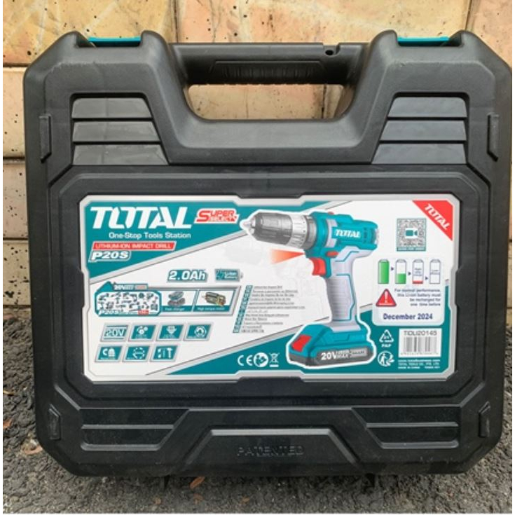 TOTAL Máy khoan búa dùng pin 20V 45Nm 3 chức năng TIDLI20145