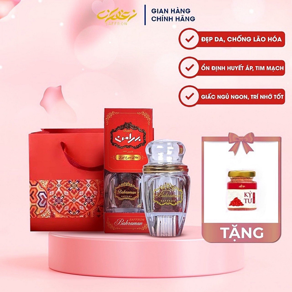 Saffron bahraman super negin Saffron Việt Nam nhụy hoa nghệ tây hộp 1gram