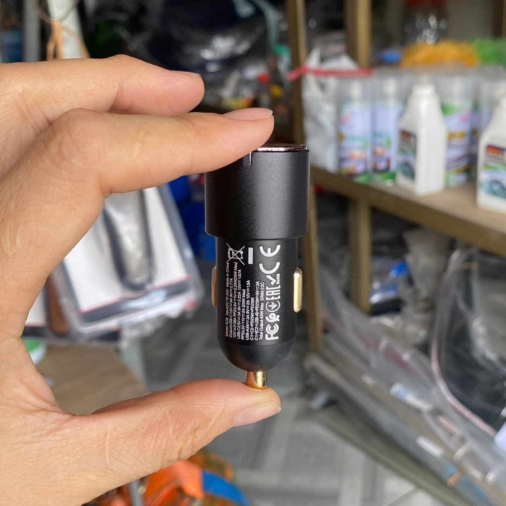 Tẩu Sạc Ô tô Hoco NZ6, Sạc Nhanh 45W, Chất Liệu Hợp Kim Nhôm + ABS Chống Cháy, Tương Thích Với Samsung PD25W + Apple 20W