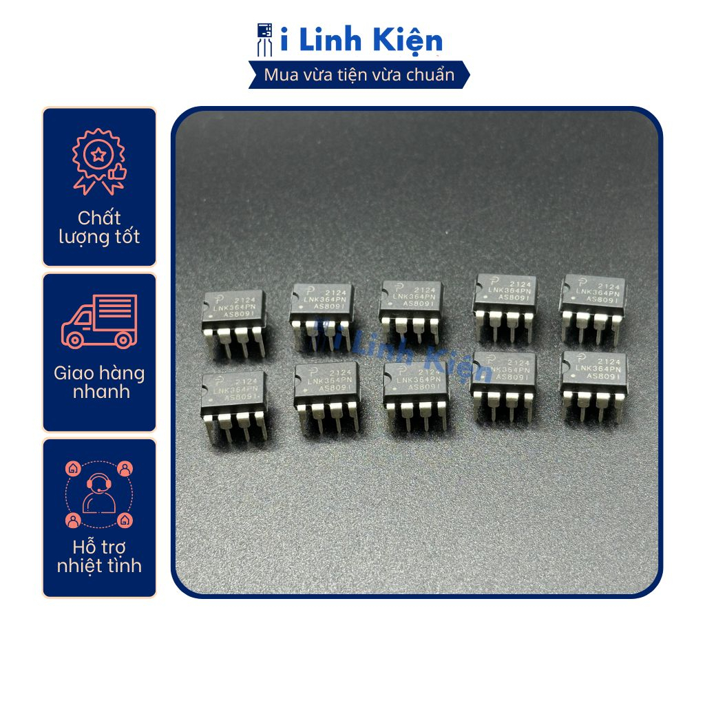 Ic nguồn LNK364PN LNK364 DIP-7 chính hãng POWER Integrations