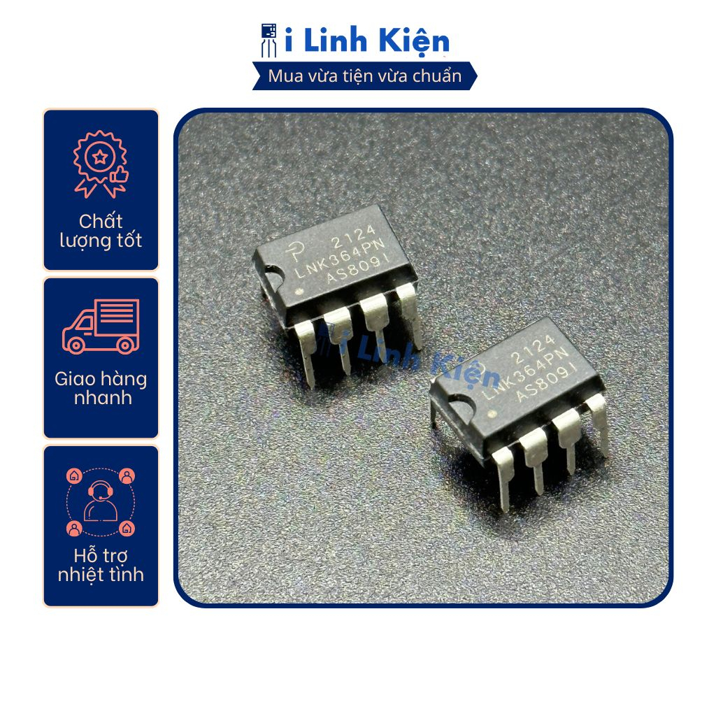Ic nguồn LNK364PN LNK364 DIP-7 chính hãng POWER Integrations