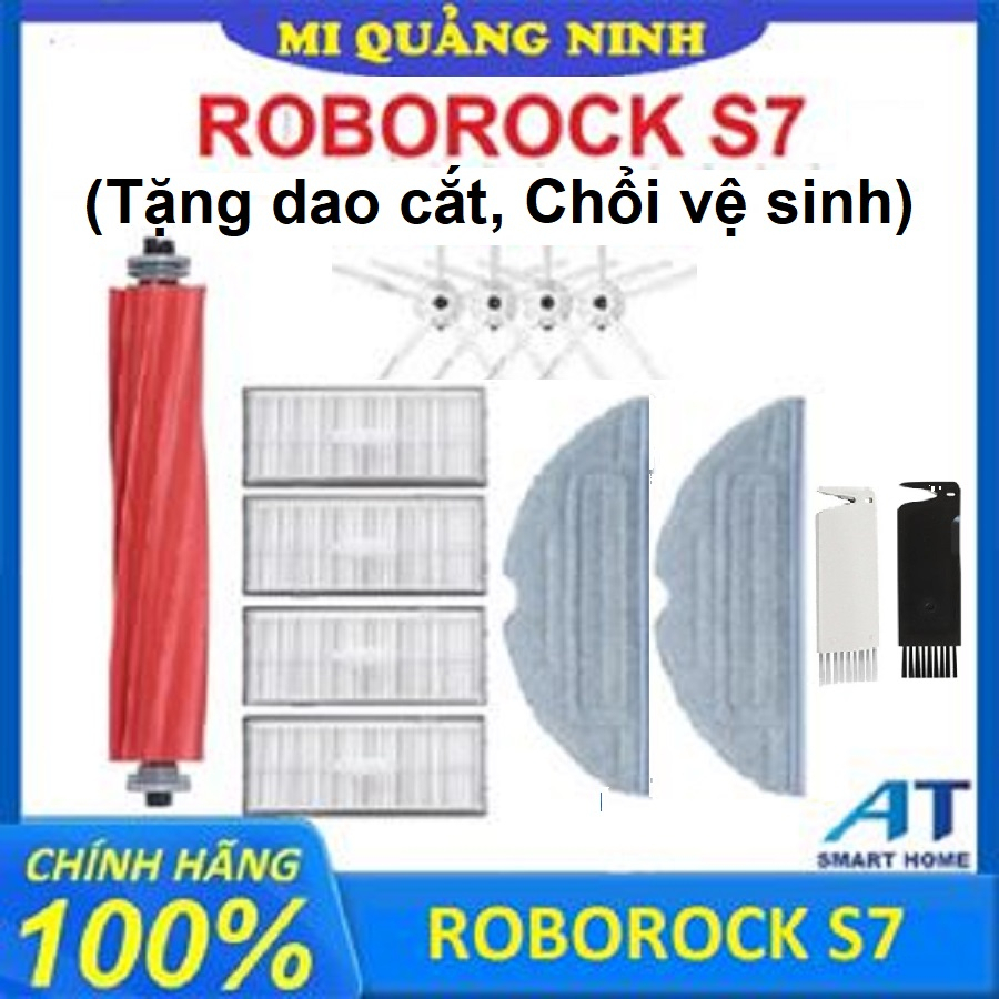 Phụ kiện Robot Hút Bụi Roborock S7, S7 MaxV, S7 MaxV Ultra - Lọc Hepa, Chổi chính, Chổi cạnh, Khăn Lau, Túi đựng rác