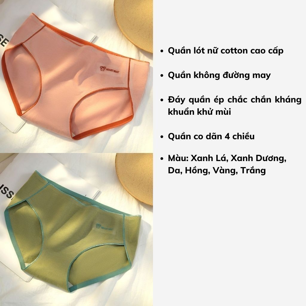 Quần lót nữ cotton cao cấp không đường may tôn dáng chống cộm DEVARI L895