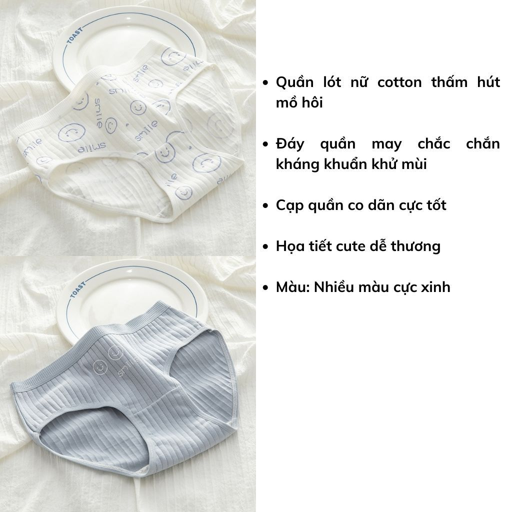 Quần lót nữ cotton cao cấp tôn dáng đáy quần kháng khuẩn khử mùi họa tiết dễ thương baby đáng yêu gợi cảm DEVARI L131