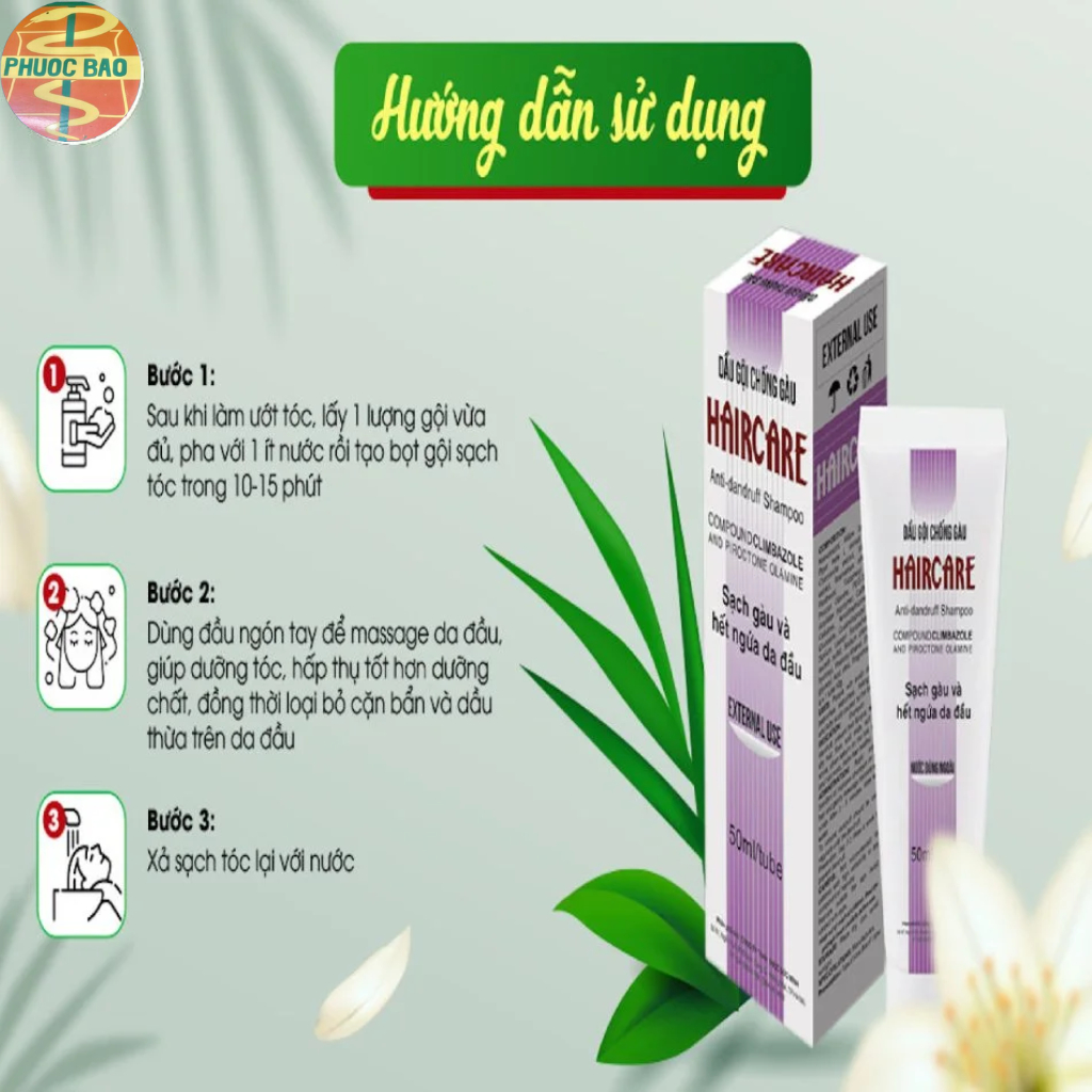 Dầu gội Haircare / Hair care chai 50ml - Sạch gàu, ngứa da đầu, tóc chắc khỏe