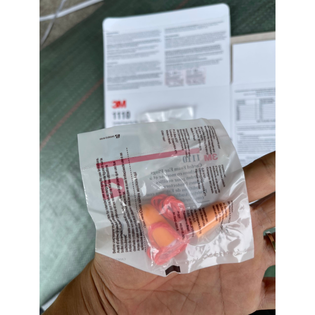 Nút tai chống ồn 3M 1110 - Tiêu Chuẩn: CE EN 352-2, ANSI S3.19