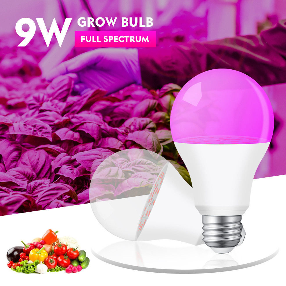 Bóng LED quang hợp kích thích cây trông tăng trưởng trong nhà 9W