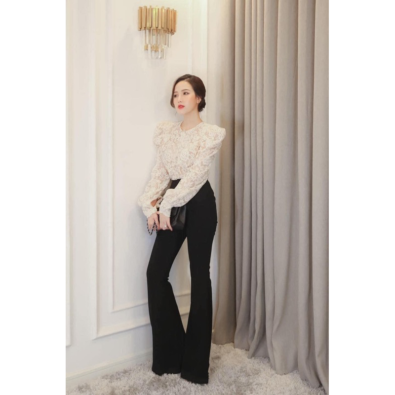 Áo ren thiết kế tay bồng