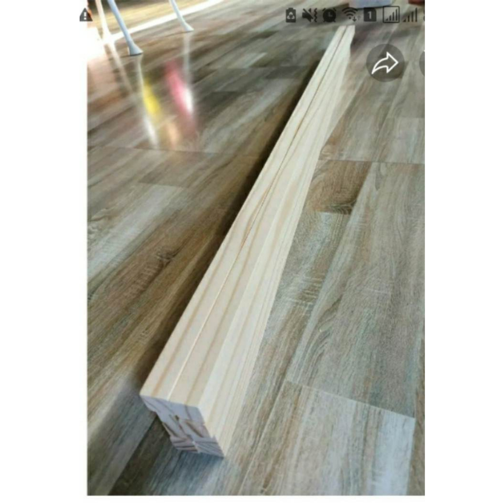 Thanh gỗ thông vuông 2cm x 3cm dài 100cm gia công láng mịn 4 mặt; Thanh gỗ thông dài 1m vân gỗ tự nhiên nhập khẩu