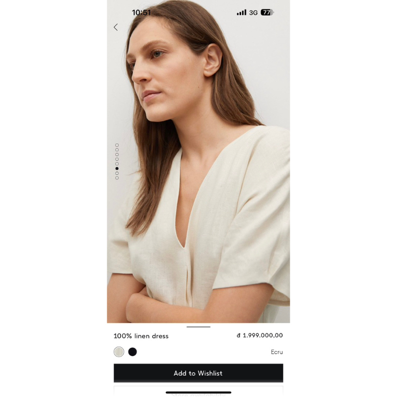 Đầm linen nhà xoài size L