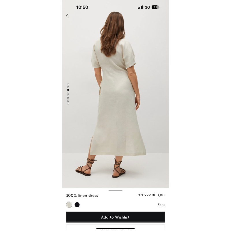 Đầm linen nhà xoài size L