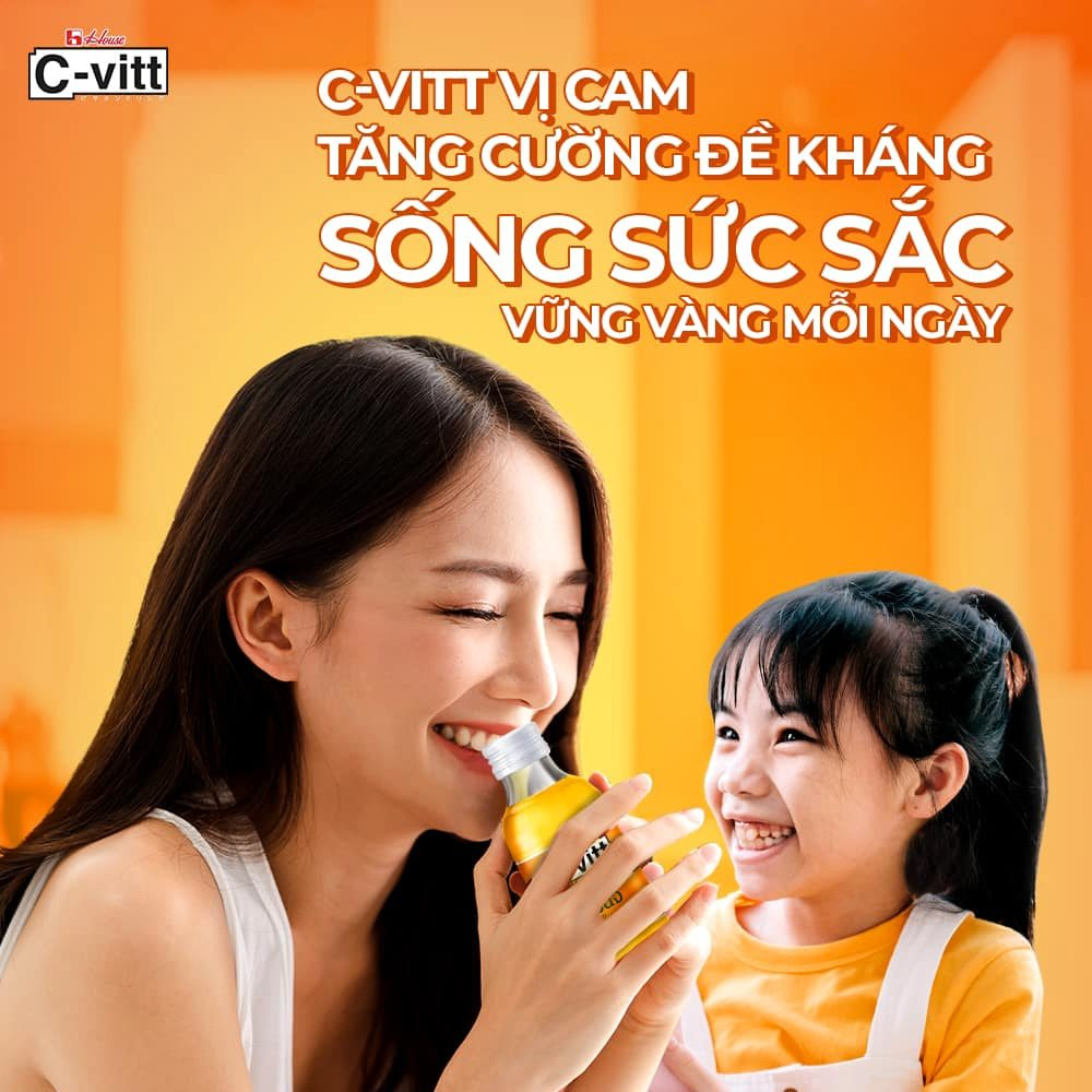 TPBS Nước Cam C-VITT Giàu Vitamin C ,Tăng Đề kháng, Giảm Stress, Sáng Da Tự Nhiên