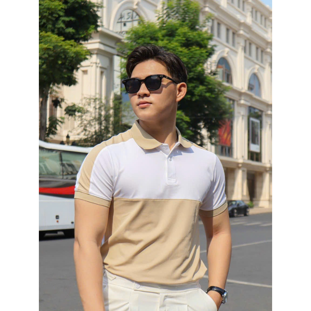 Áo thun polo nam phối màu, vải mềm mịn, thun cá sấu thoáng mát - TM1