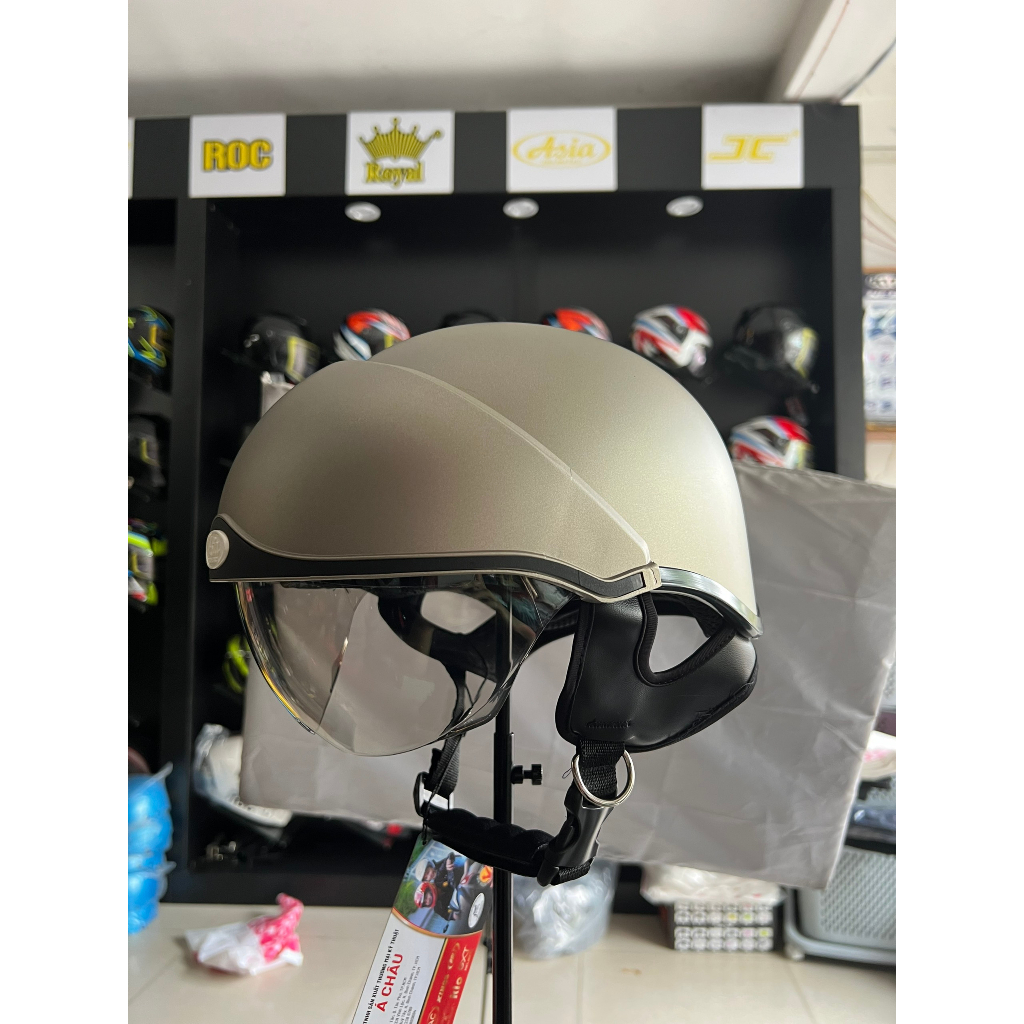 MŨ BẢO HIỂM 1/2 ASIA MT268 NỬA ĐẦU - KÍNH ÂM - LÓT THÁO RỜI HÀNG CHÍNH HÃNG - KÍNH 7 MÀU MỚI.