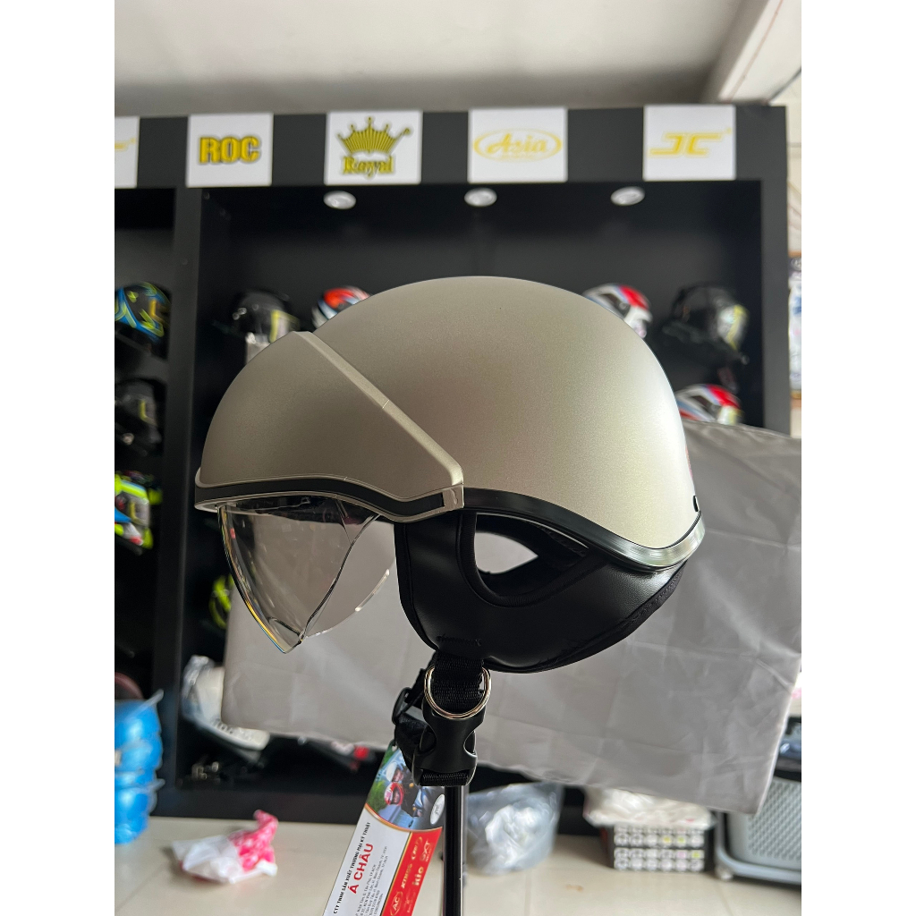 MŨ BẢO HIỂM 1/2 ASIA MT268 NỬA ĐẦU - KÍNH ÂM - LÓT THÁO RỜI HÀNG CHÍNH HÃNG - KÍNH 7 MÀU MỚI.