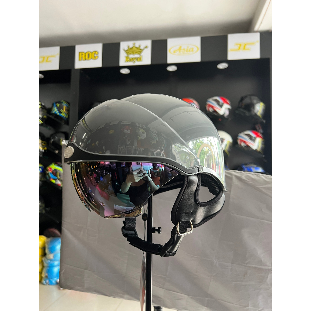 MŨ BẢO HIỂM 1/2 ASIA MT268 NỬA ĐẦU - KÍNH ÂM - LÓT THÁO RỜI HÀNG CHÍNH HÃNG - KÍNH 7 MÀU MỚI.