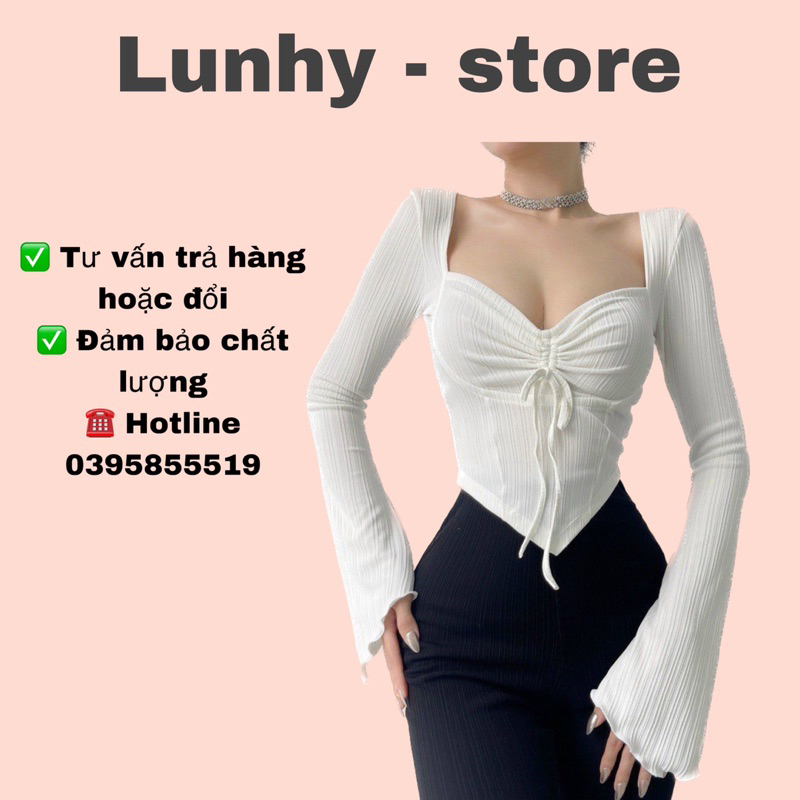 Áo Croptop Nữ Áo Croptop Tay Dài Thun Gân Dày Chất Lượng Ulzzang