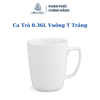 Ca minh long 0.36l vuông t trắng - gốm sứ cao cấp minh long 1