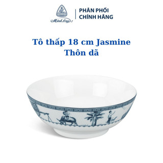 Tô thấp sứ minh long 18 cm jasmine thôn dã