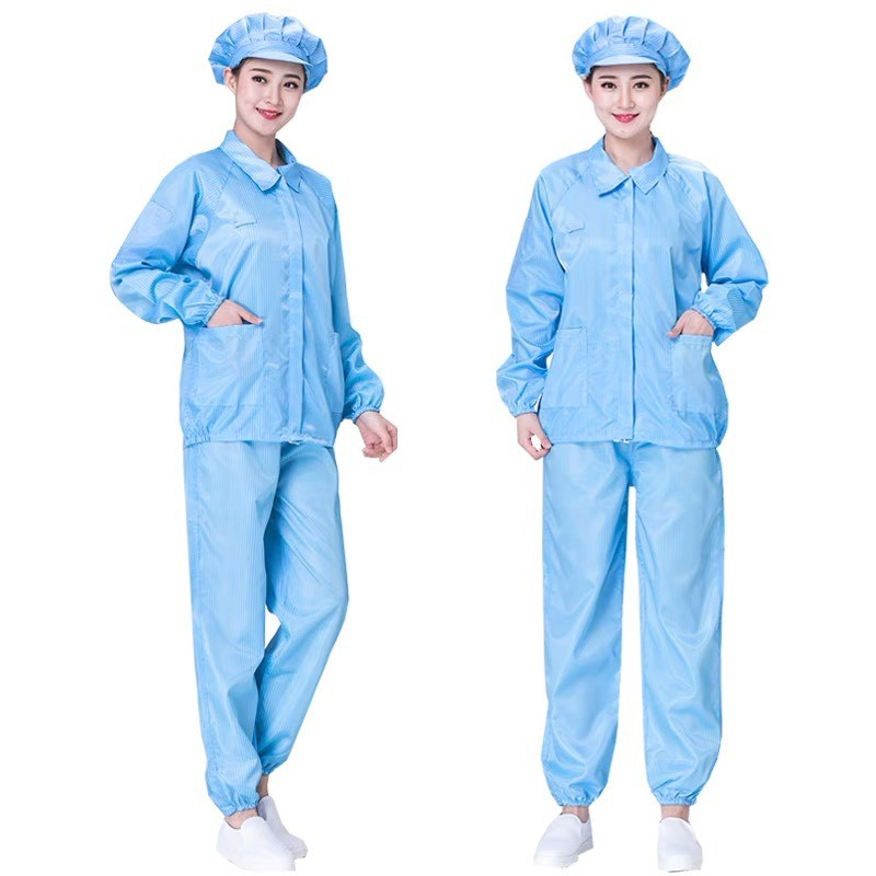 Quần Áo Phòng Sạch Màu Xanh Trắng