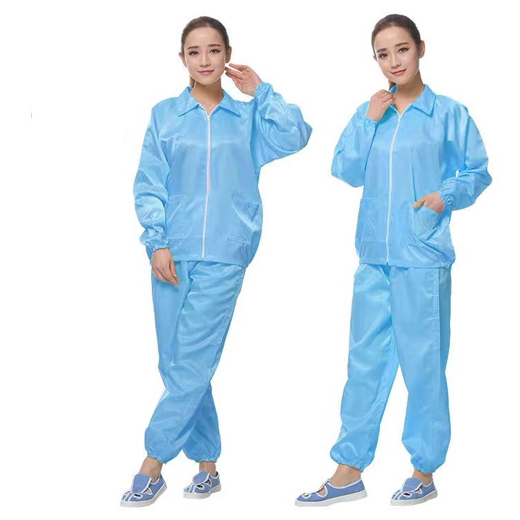 Quần Áo Phòng Sạch Màu Xanh Trắng