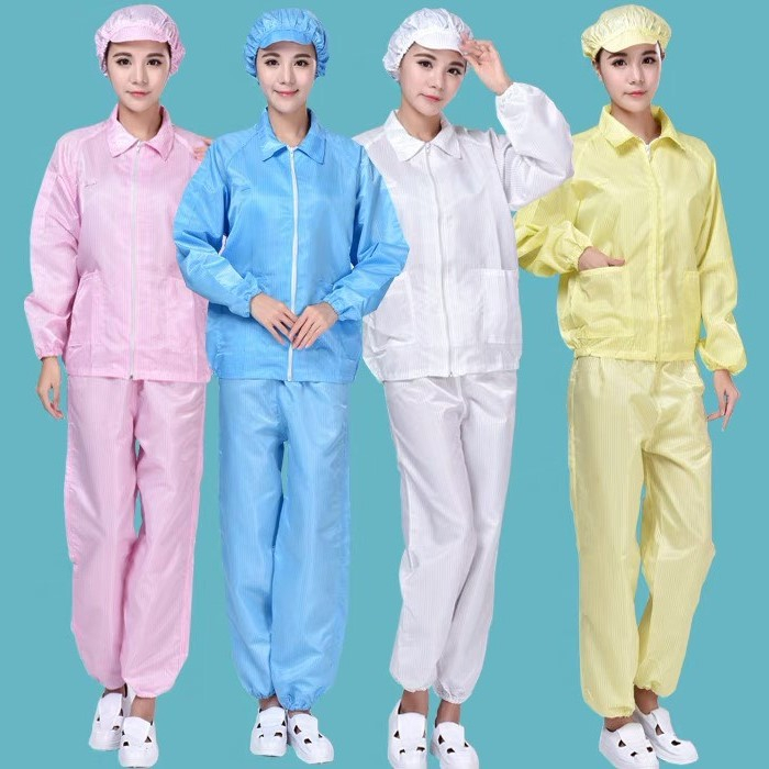 Quần Áo Phòng Sạch Màu Xanh Trắng