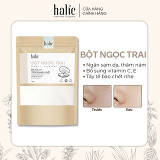 Bột Ngọc Trai dẻo Halic Organic 40G đắp mặt nạ dưỡng trắng da, giảm nhăn ngừa lão hóa, đánh bay mụn hiệu quả