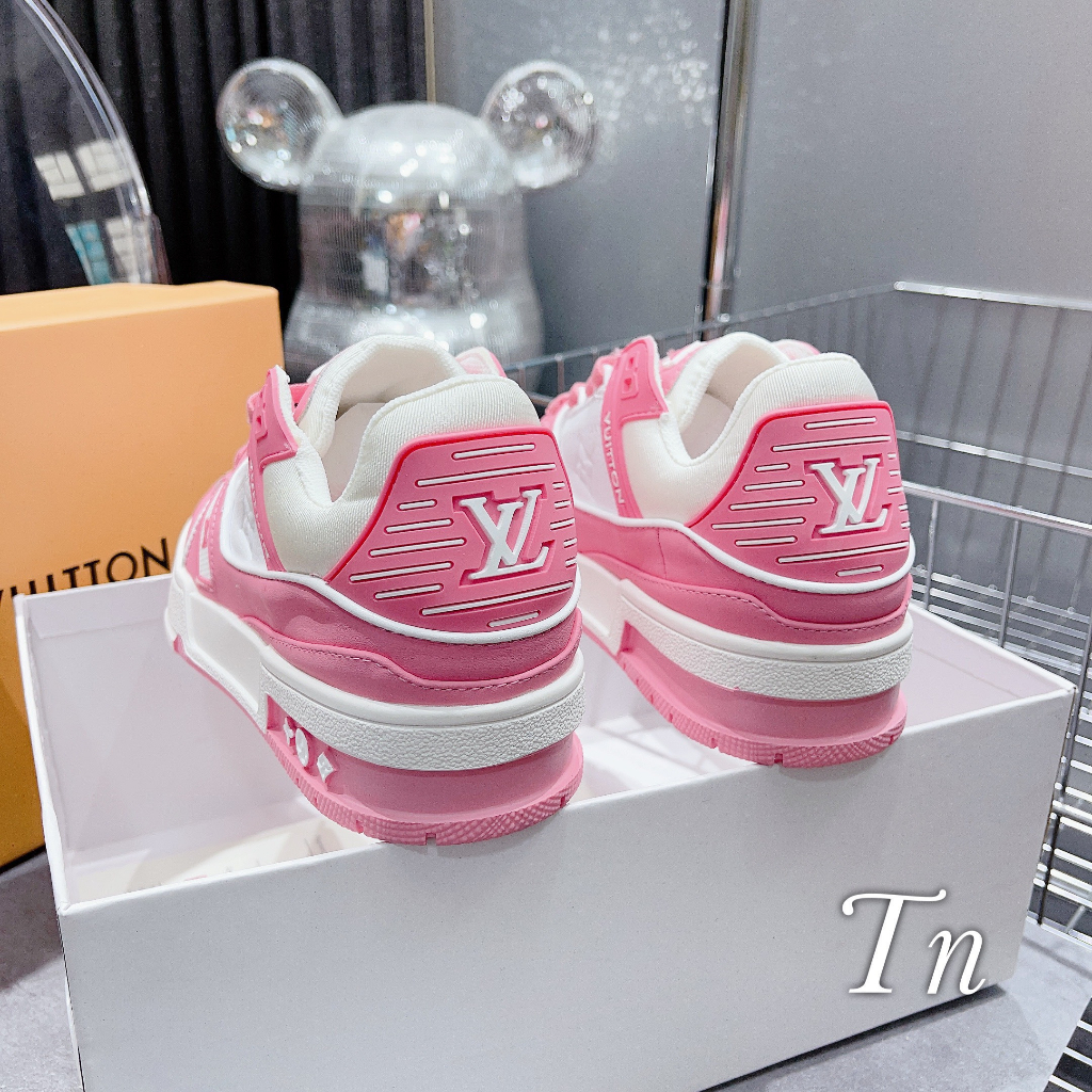 GIÀY THỂ THAO LV MÀU HỒNG MIX TRẮNG