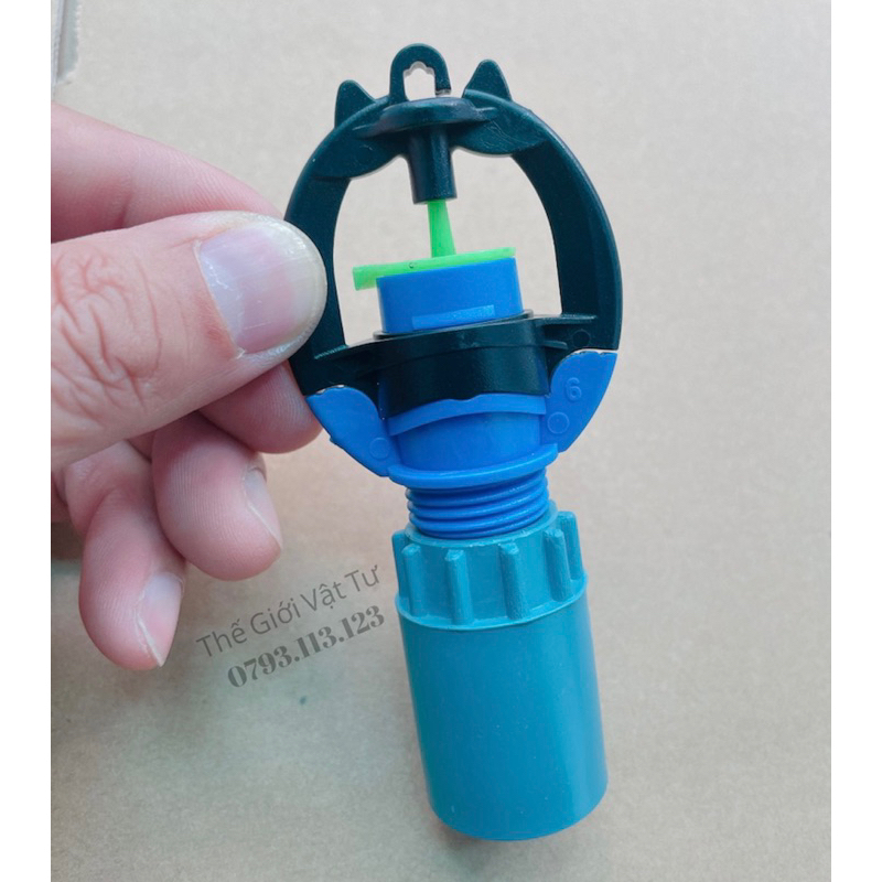 Béc tưới bù áp kèm nối 21 điều chỉnh được bán kính lưu lượng 72 - 95L/h, chuyên tưới gốc cây ăn trái, chống côn trùng