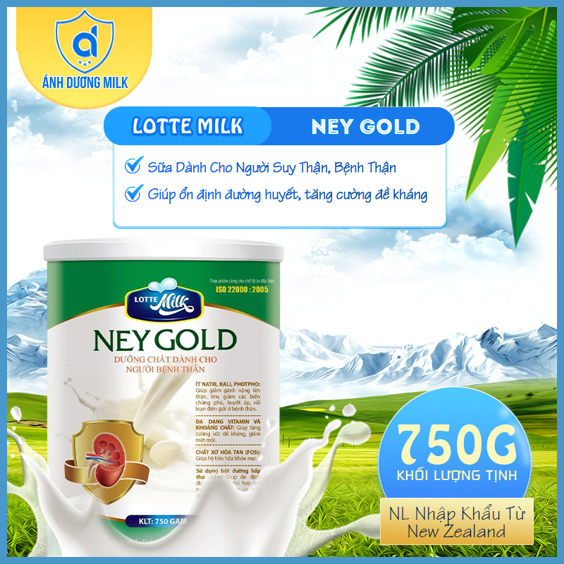Sữa Dành Cho Người Suy Thận, Bệnh Thận - Lotte Ney Gold 750g