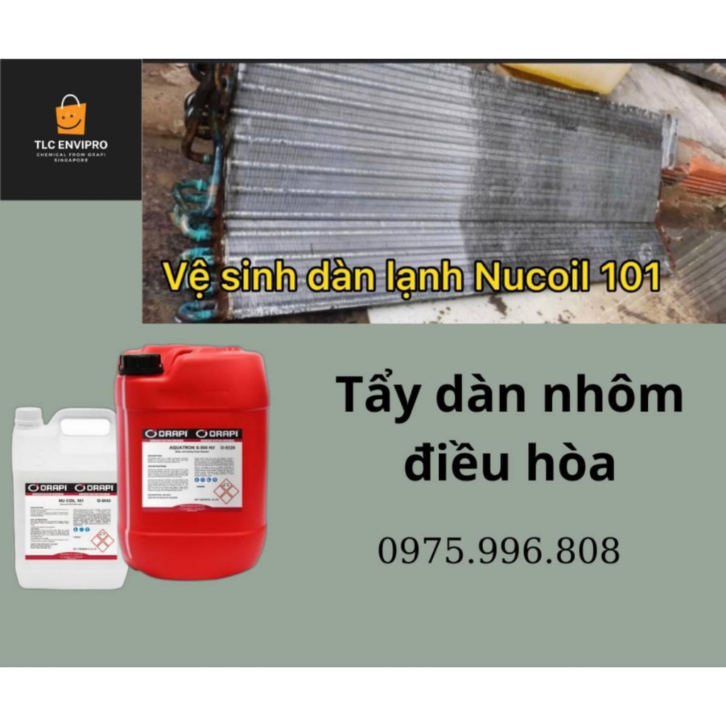 NU-COIL 101 hàng nhà máy cao cấp (5L - ĐẬM ĐẶC) - Tẩy rửa dàn nhôm điều hòa