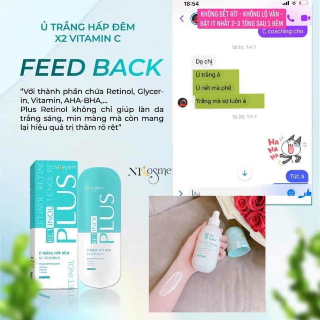 Ủ TRẮNG HẤP ĐÊM NANO RETINOL X2 VITAMIN C