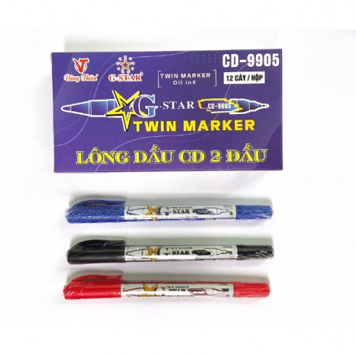 Bút lông dầu 2 đầu chất lượng cao Gstar CD-9905 ( Mực không xóa được ) - Văn Phòng Phẩm No.1