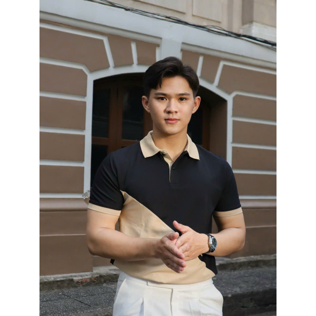 Áo thun polo nam phối màu, vải mềm mịn, thun cá sấu thoáng mát - TM2