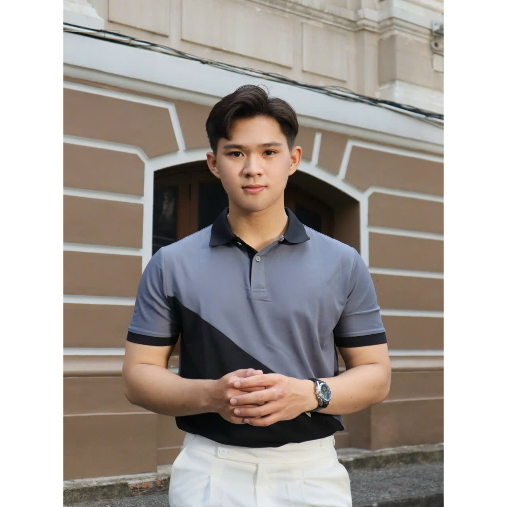 Áo thun polo nam phối màu, vải mềm mịn, thun cá sấu thoáng mát - TM2