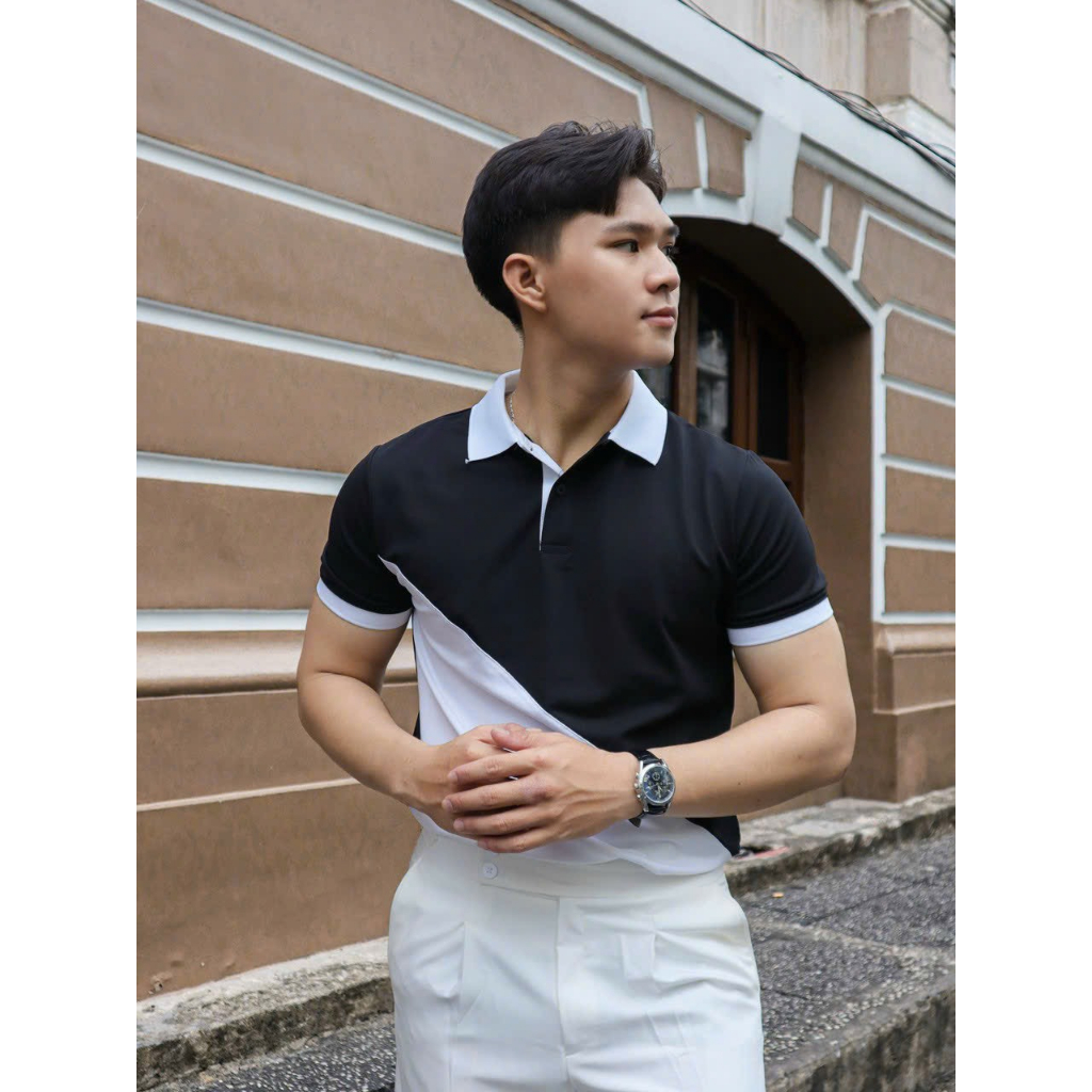 Áo thun polo nam phối màu, vải mềm mịn, thun cá sấu thoáng mát - TM2