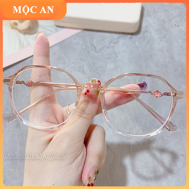 X8 Gọng kính lục giác cao cấp thương hiệu MAMO cho mặt vuông đáng yêu trẻ trung kính chống cận